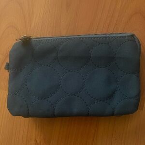 Thirty one zip around, quilted wallet blue/green